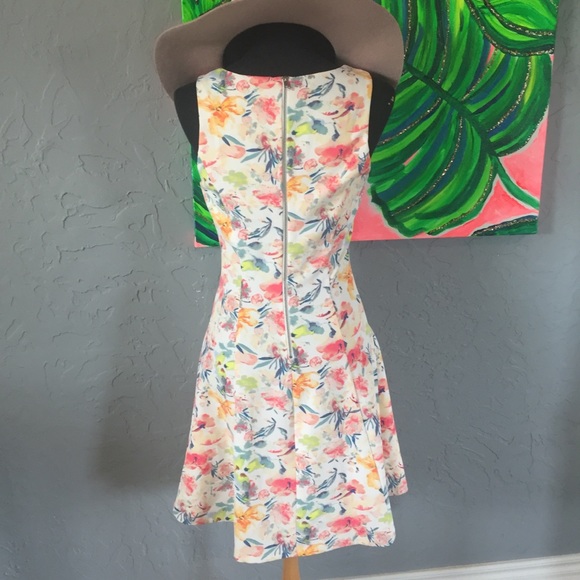 🌸Sold🌼 Floral Fit And Flare Dress XS - Picture 4 of 8